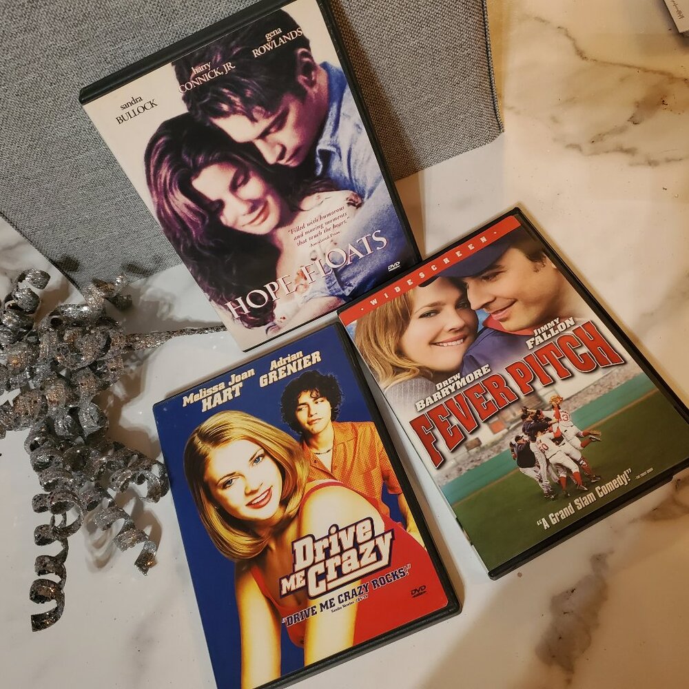 3 Movies: Hope Floats, Drive Me Crazy & Fever Pitch DVDs